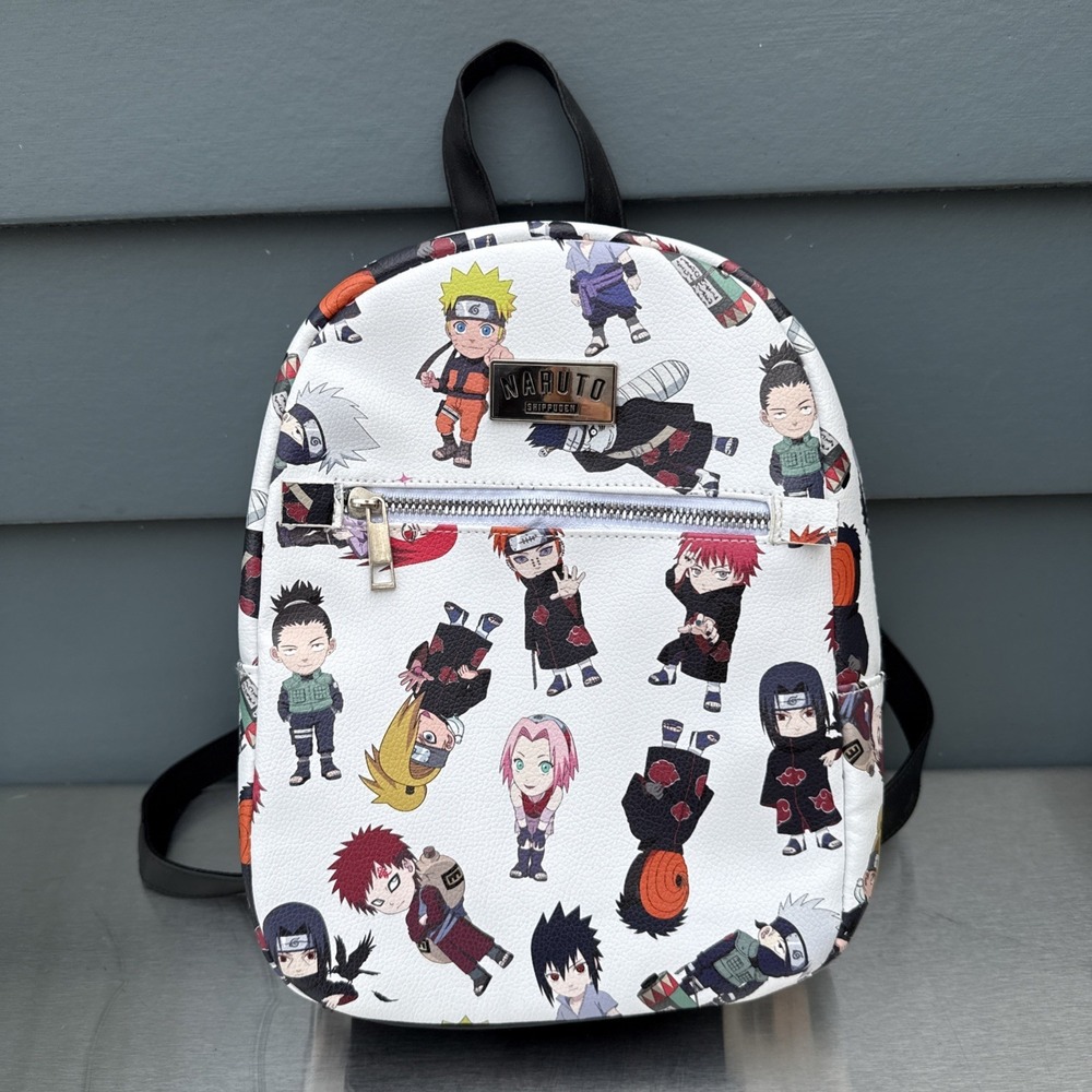 Naruto Backpack Shippuden Chibi Character Faux Leather Mini Tote Bag Manga